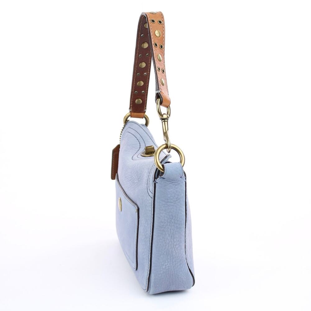 Authentic Coach Y2K Vintage Dusty Blue Suede Bag - Picture 4 of 7